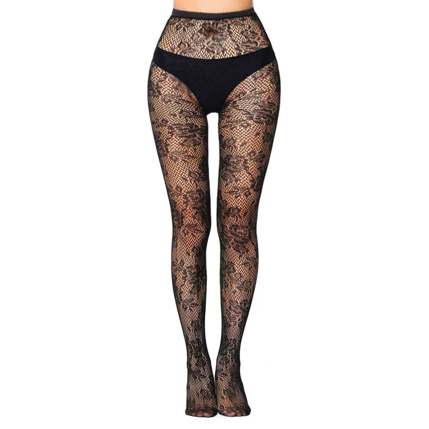 Rosebud Delight Lace Net Tights- Simply Joshimo