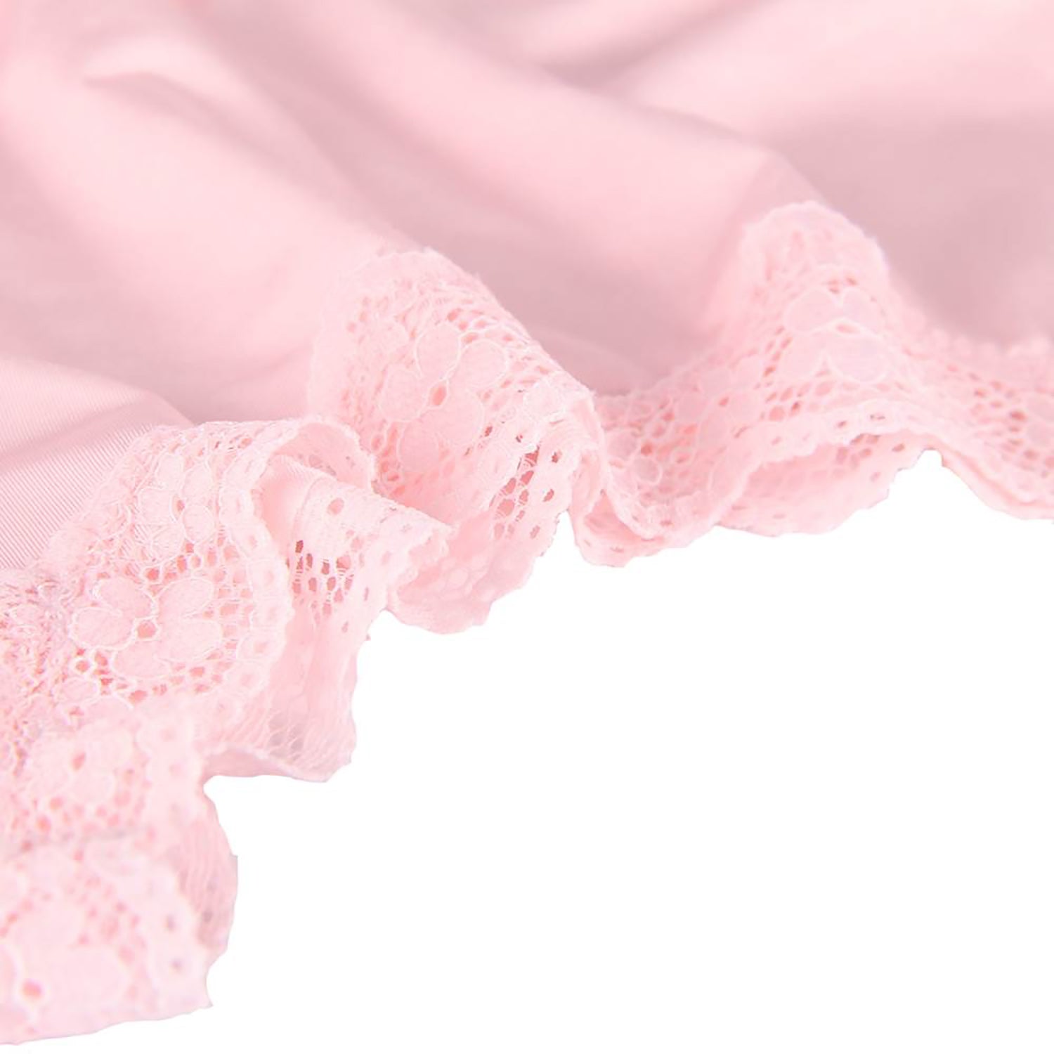 lace scalloped edges of some light pink lingerie underwear