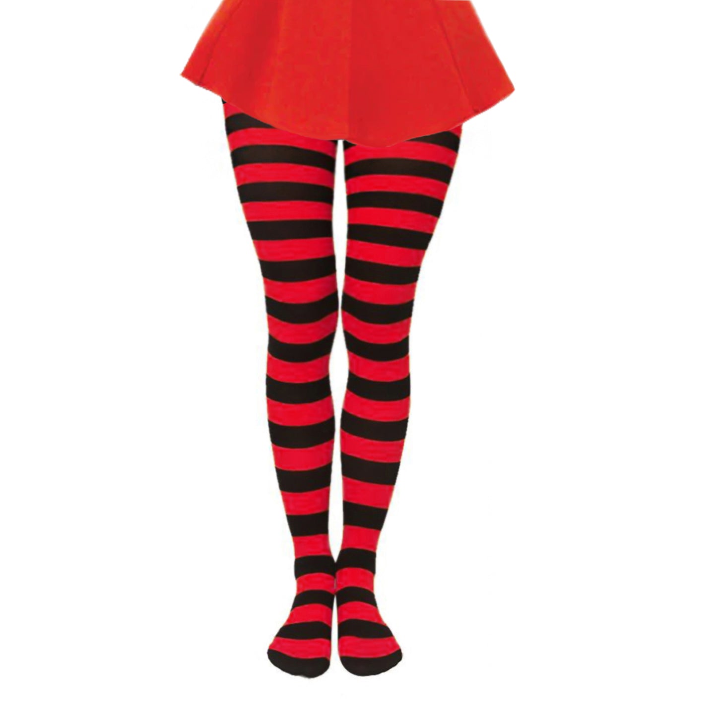 Black & Red Striped Halloween or Christmas Fancy Dress Tights- Simply Joshimo