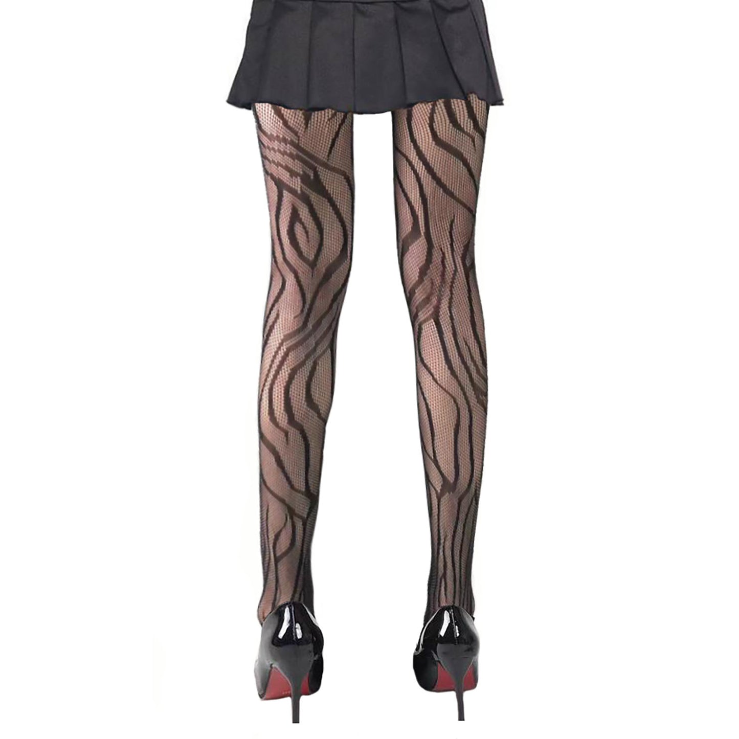 womens zebra print fishnet tights in black - Simply Joshimo