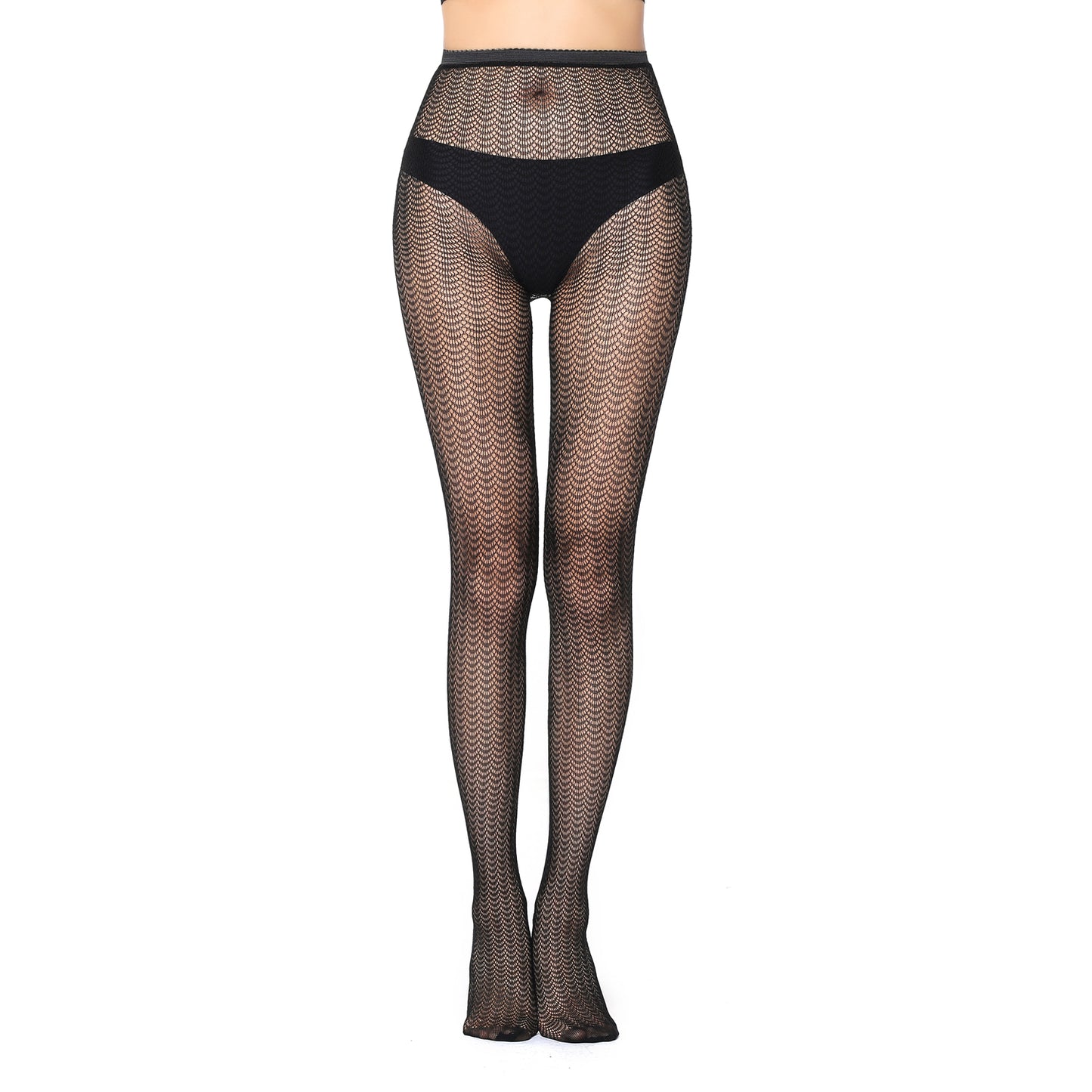 Simply Joshimo Patterned Black Fishnet Tights